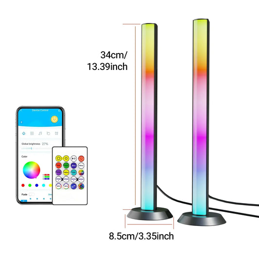 Smart LED Light Bars – RGB+IC TV Backlight with Music Sync & Scene Modes for Gaming and Ambient Lighting