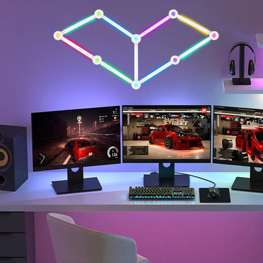 Wiscolor LED RGB Smart Wall Light – DIY Ambient Light Bar with Music Sync & APP Control