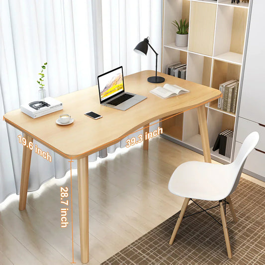 Modern Simple Computer Desk – Minimalist Writing & Vanity Desk for Home Office or Small Spaces