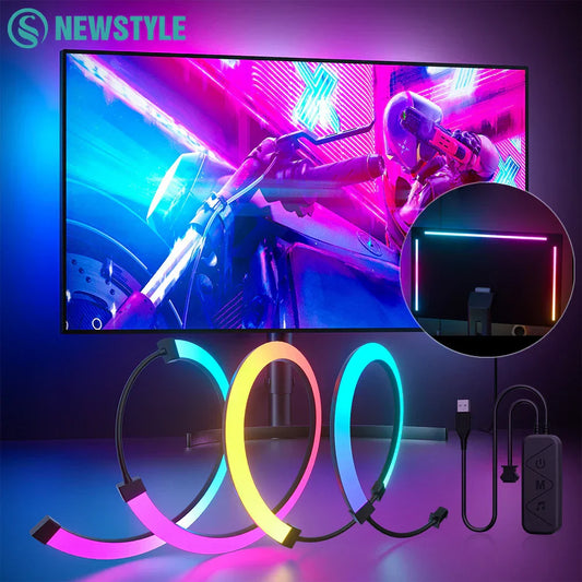 RGB Gaming Light Strip – Monitor Backlight with APP & Music Sync for PC and Game Room Decor