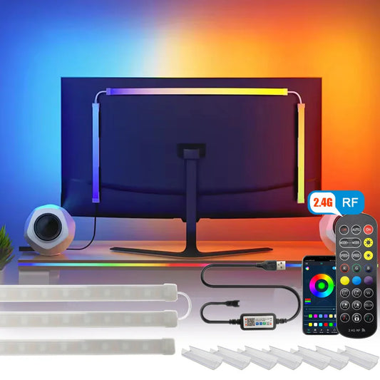 USB PC LED Strip Lights – 24–34 Inch RGBIC Monitor Backlight with APP